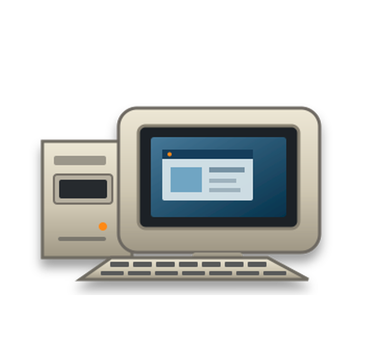 Stylized retro Windows PC